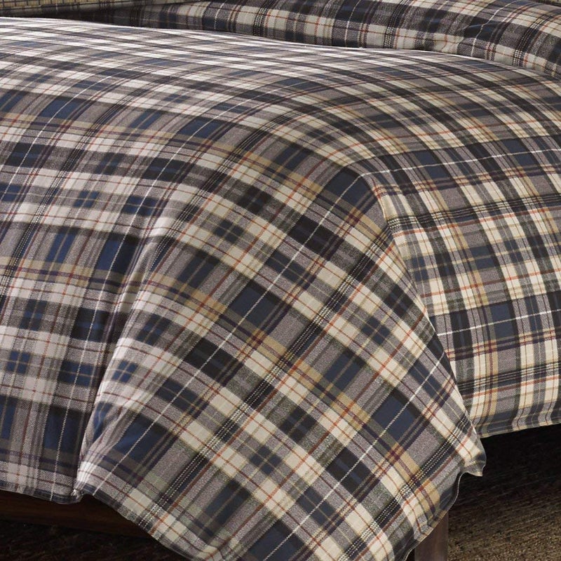 Eddie Bauer - King Duvet Cover Set  Reversible Bedding with Matching Shams  Plaid Home Decor for All Seasons (Port Gamble Blue  King) - Image 3